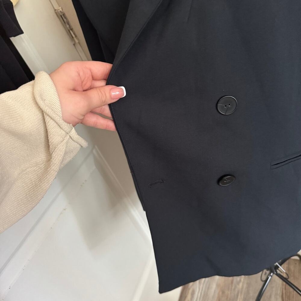 Maeve Anthropologie Double Breasted Blazer Navy 8 - Picture 5 of 11